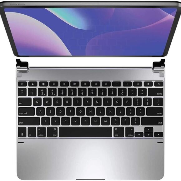 Silver Brydge Pro 12.9 Bluetooth Keyboard for late 2018 model w magnetic cover - Picture 2 of 13